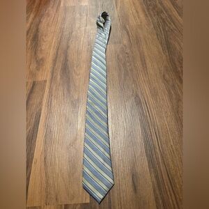 Joseph Abboud Gray Blue and Green Striped Tie